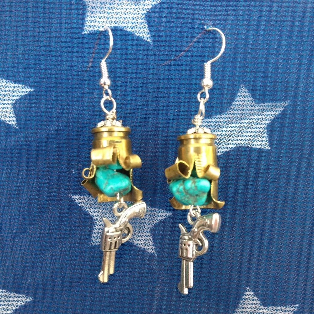 Shell casing earrings